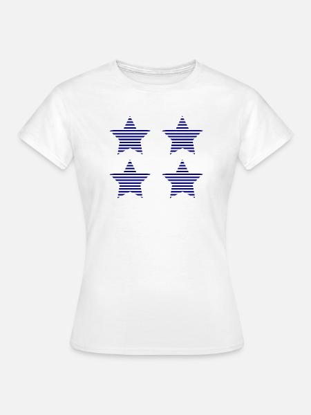 STERN. STERNE. STERN. STERNE. FEST. JAHRESTAG - Frauen T-Shirt - Weiß