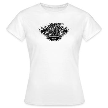 Tractor Pulling Logo - Women's T-Shirt - white - Front - AI Model Female 172 dark (172cm)