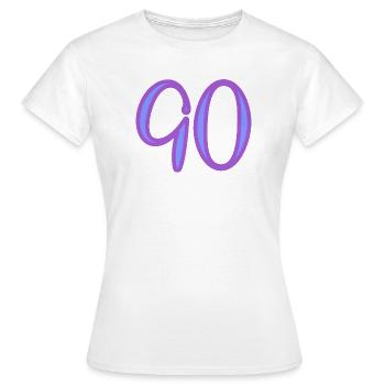 90 - Women's T-Shirt - white - Front - AI Model Female 172 dark (172cm)