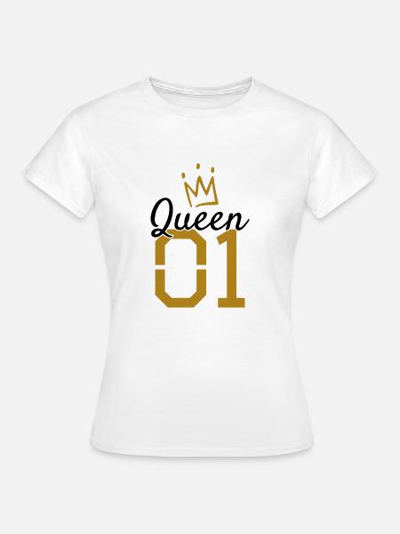 Queen 01 Krone - Frauen T-Shirt - Weiß