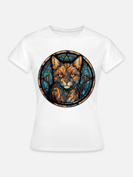 Cyprus Katzenrasse Aquarellglas - Frauen T-Shirt - Weiß