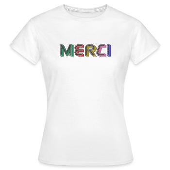 Vielen Dank - Frauen T-Shirt - Weiß - Vorne - AI Model Female 172 dark (172cm)