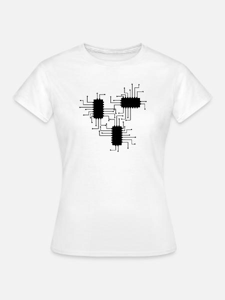 elektriker Elektrik Elektronik Beruf Spannung CPU - Frauen T-Shirt - Weiß