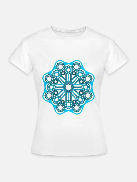 Sacred Geometry Psychedelic Goa - Frauen T-Shirt - Weiß