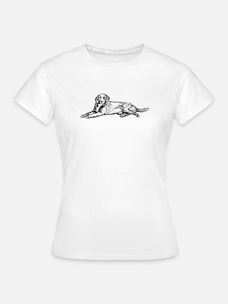 Hund schwarz - Frauen T-Shirt - Weiß
