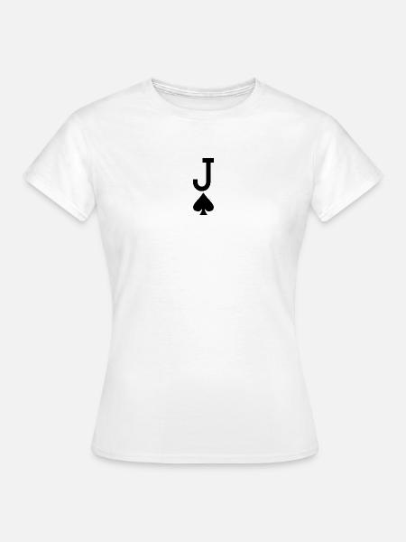 Poker Playing Card - Jack of Spades / Jokers - Women's T-Shirt - white