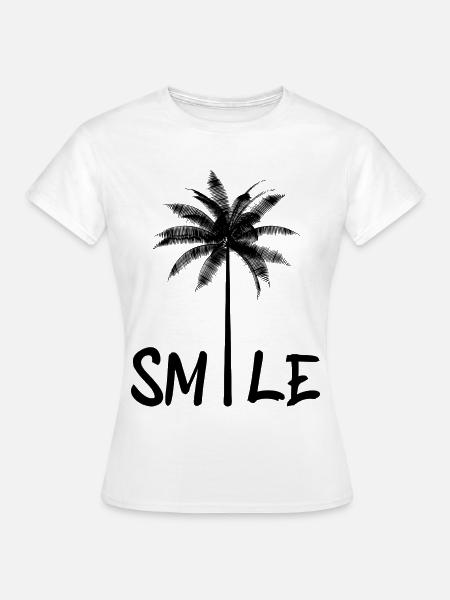 Einfach lächeln - Frauen T-Shirt - Weiß