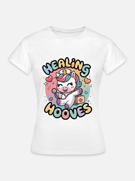 Heilende Hufe - Frauen T-Shirt - Weiß