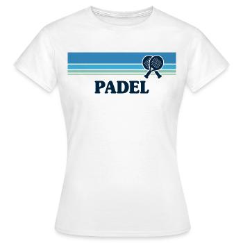 Padel Motiv - Frauen T-Shirt - Weiß - Vorne - AI Model Female 172 dark (172cm)