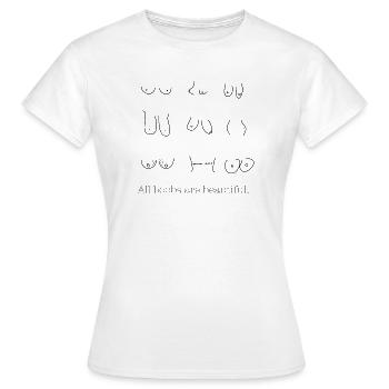 All boobs are beautiful Design - Frauen T-Shirt - Weiß - Vorne - AI Model Female 172 dark (172cm)