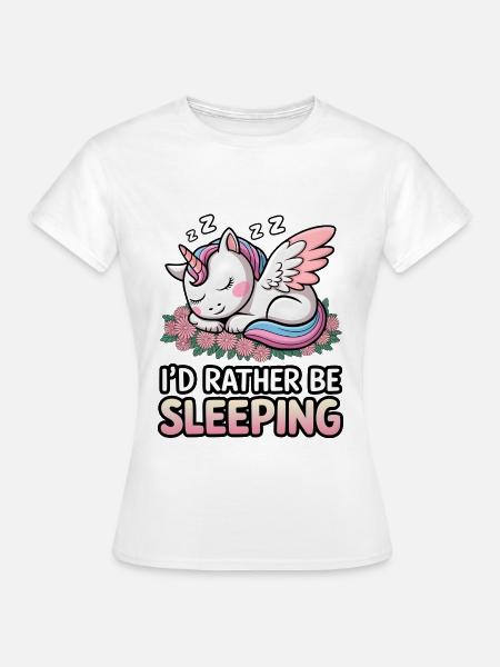 Ich würde lieber schlafen - Frauen T-Shirt - Weiß