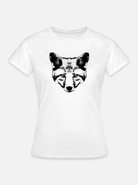Fuchskopf Grafik - Frauen T-Shirt - Weiß