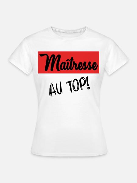 MAÎTRESSE. MERCI. MERCI MAÎTRESSE - T-shirt Femme - blanc