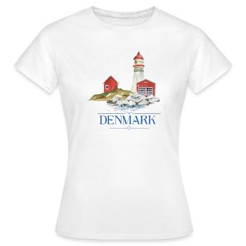 Phare du Danemark tiny house au bord de la mer - T-shirt Femme - blanc - Devant - AI Model Female 172 dark (172cm)