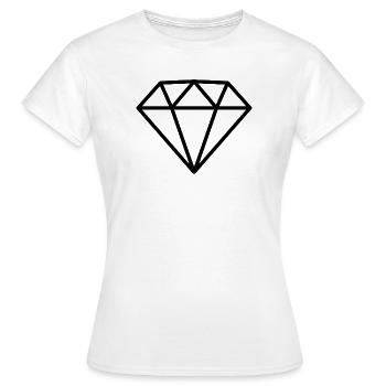Diamant - Frauen T-Shirt - Weiß - Vorne - AI Model Female 172 dark (172cm)