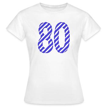 HAPPY BIRTHDAY. HAPPY BIRTHDAY. ANNIVERSARY. - Women's T-Shirt - white - Front - AI Model Female 172 dark (172cm)