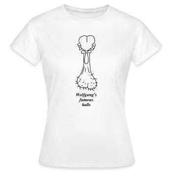 Wolfgangs famous balls - Frauen T-Shirt - Weiß - Vorne - AI Model Female 172 dark (172cm)