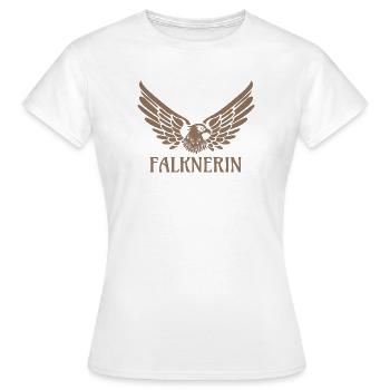 Falknerin Adler Falke Falknerei Geschenk - Frauen T-Shirt - Weiß - Vorne - AI Model Female 172 dark (172cm)