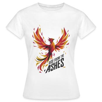 Auferstehung aus der Asche - Frauen T-Shirt - Weiß - Vorne - AI Model Female 172 dark (172cm)