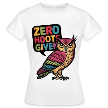 Zero Hoots Given - Women's T-Shirt - white - Front - AI Model Female 172 dark (172cm)