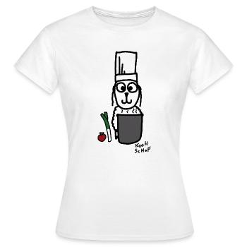 Koch ScHoF - Frauen T-Shirt - Weiß - Vorne - AI Model Female 172 dark (172cm)