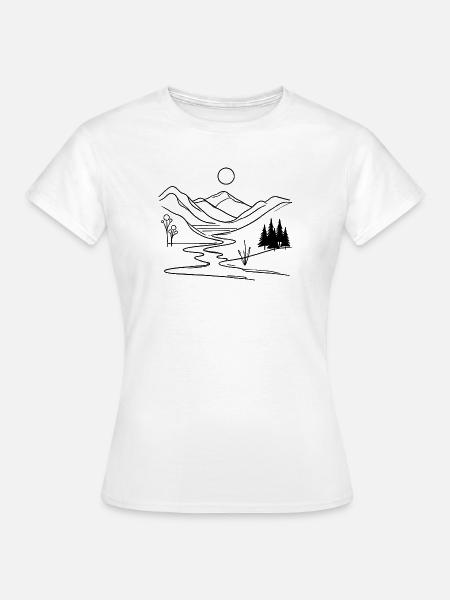Mystic Mountain Escape - Frauen T-Shirt - Weiß