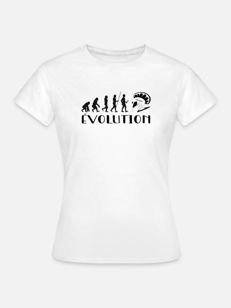 Evolution Vom Affen zum Surfer - Frauen T-Shirt - Weiß