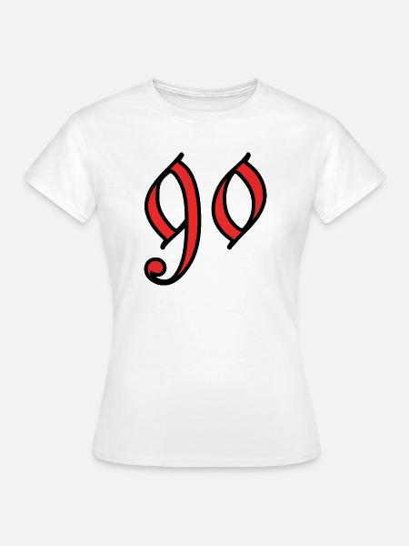90 - Frauen T-Shirt - Weiß