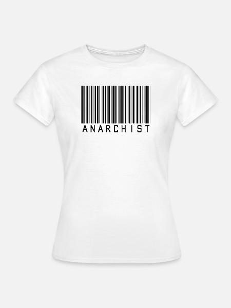 Anarchistischer Barcode - Frauen T-Shirt - Weiß