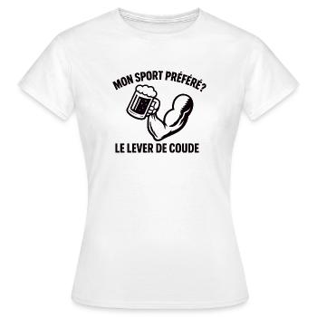 Meine Lieblingssportart, das Ellenbogenheben - Frauen T-Shirt - Weiß - Vorne - AI Model Female 172 dark (172cm)