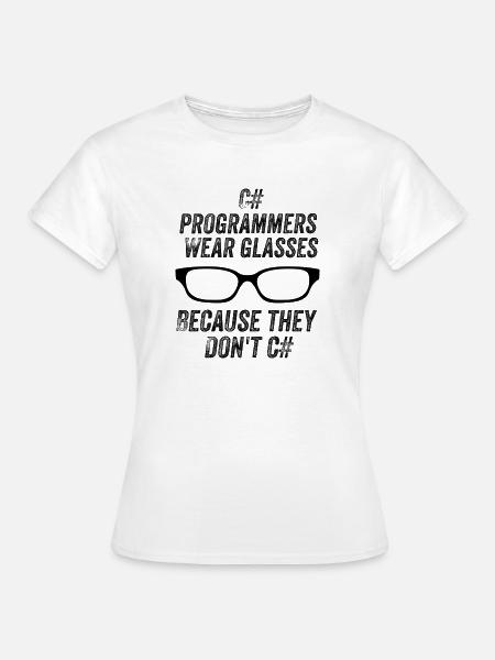 Lustige #C Programmierer - Frauen T-Shirt - Weiß