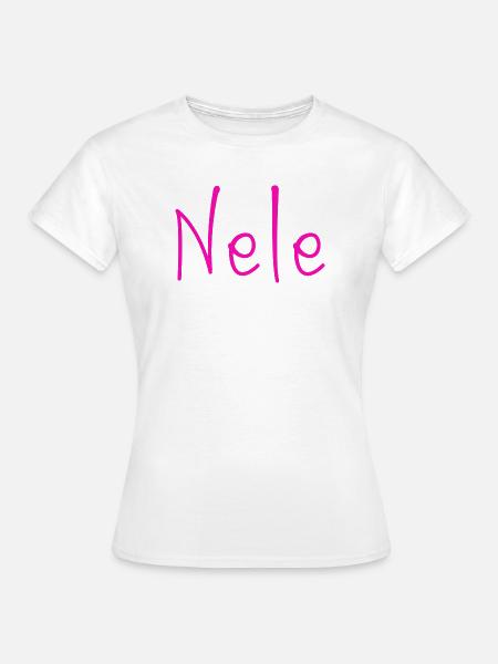 Nele Neon Schrift - Frauen T-Shirt - Weiß