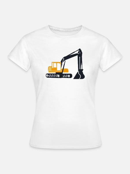 Bagger - Frauen T-Shirt - Weiß