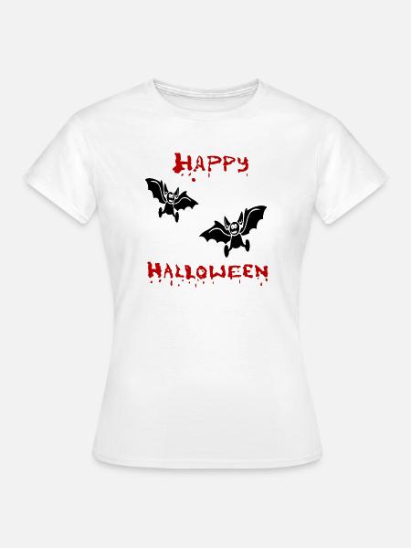 Happy Halloween Vampire - Frauen T-Shirt - Weiß
