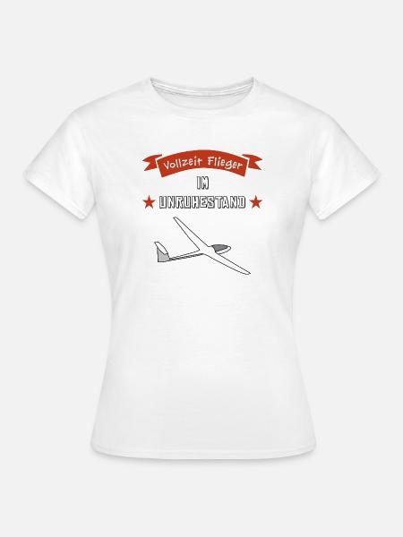vollzeit flieger im unruhestand - Frauen T-Shirt - Weiß