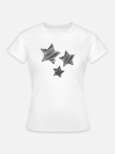 STERN. STERN. STERNE. FEST. JAHRESTAG. WEIHNACHTEN - Frauen T-Shirt - Weiß