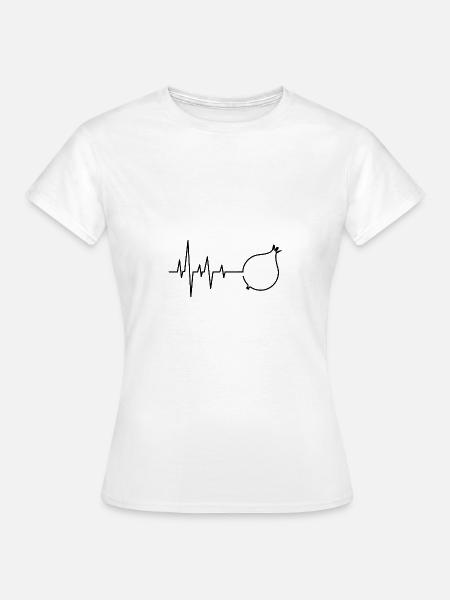 Zwiebel Herzschlag - Frauen T-Shirt - Weiß