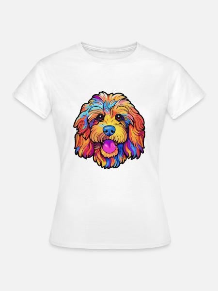 Cockapoo Hunderasse Cartoon Kawaii Illustration - Frauen T-Shirt - Weiß