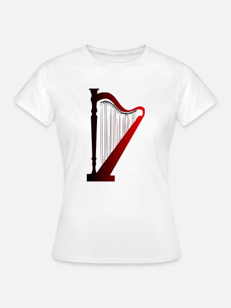 Harfe - Frauen T-Shirt - Weiß