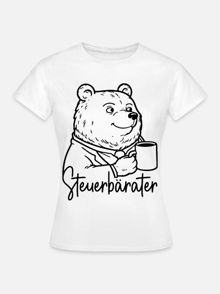 Steuerberater Bär Kaffeetasse Kaffee Steuerbärater - Frauen T-Shirt - Weiß