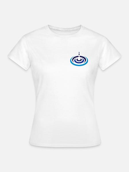 Wassertropfen Logo - Frauen T-Shirt - Weiß