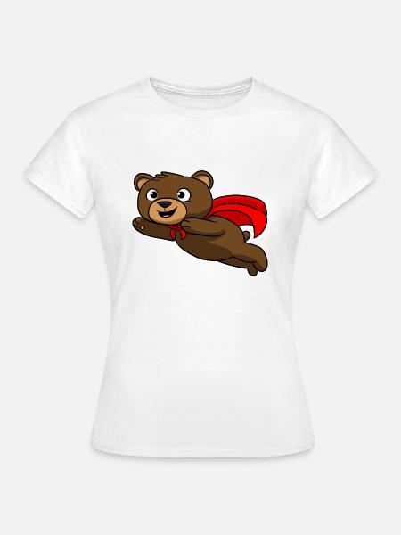 Super Bär Held - Frauen T-Shirt - Weiß