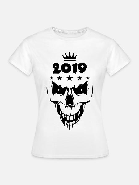 2019 Totenkopf - Frauen T-Shirt - Weiß