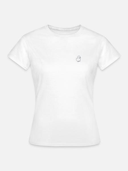 Ente Outline bestickt - Frauen T-Shirt - Weiß