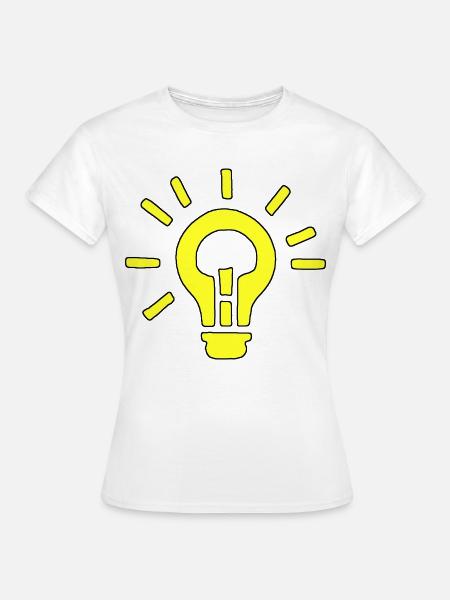 Gelbe Birne: kreative Idee - Frauen T-Shirt - Weiß