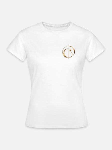 Business Elegance – Elegantes Gold-Emblem - Frauen T-Shirt - Weiß