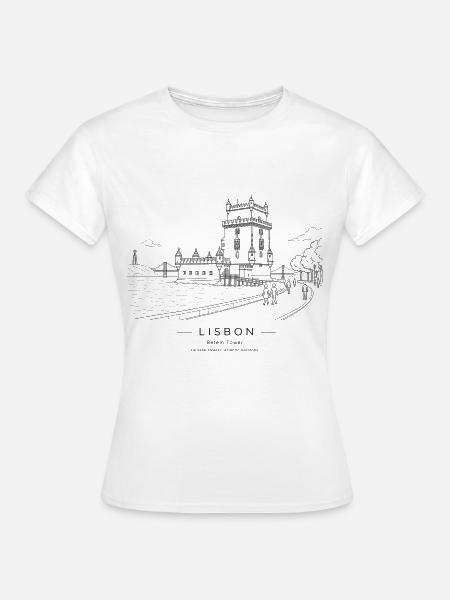 Lissabonner Belem-Turm - Frauen T-Shirt - Weiß