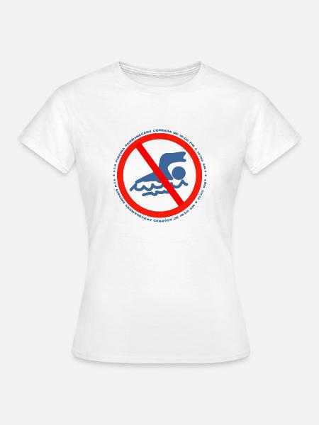 schwimmingpool verbotsschild spanien  - Frauen T-Shirt - Weiß