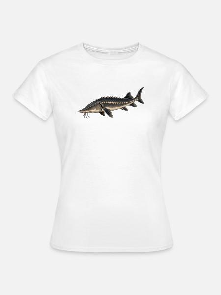 Stör Fisch Angeln - Frauen T-Shirt - Weiß