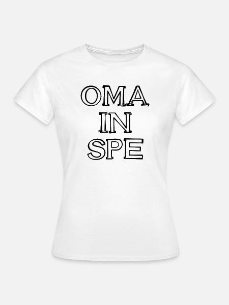 Oma in spe Schriftzug handgezeichnet - Frauen T-Shirt - Weiß
